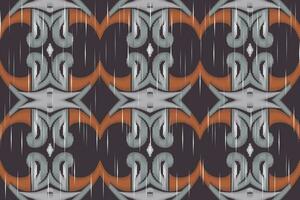 Ikat Seamless Pattern Embroidery Background. Ikat Prints Geometric Ethnic Oriental Pattern Traditional. Ikat Aztec Style Abstract Design for Print Texture,fabric,saree,sari,carpet. vector