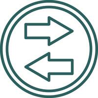 Two Way Arrow Vector Icon Design