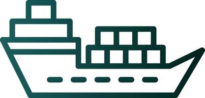 Cargo Ship Vector Icon Design