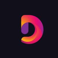 colorful letter d logo vector template
