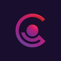 Modern creative letter C logo design. Minimal C, CC initial based vector icon