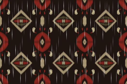 motivo ikat cachemir bordado antecedentes. ikat floral geométrico étnico oriental modelo tradicional.azteca estilo resumen vector ilustración.diseño para textura,tela,ropa,envoltura,pareo.