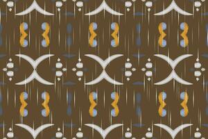 Motif Ikat Paisley Embroidery Background. Ikat Seamless Geometric Ethnic Oriental Pattern Traditional. Ikat Aztec Style Abstract Design for Print Texture,fabric,saree,sari,carpet. vector
