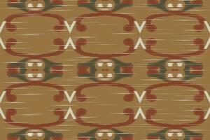 Ikat Floral Paisley Embroidery Background. Ikat Texture Geometric Ethnic Oriental Pattern Traditional. Ikat Aztec Style Abstract Design for Print Texture,fabric,saree,sari,carpet. vector