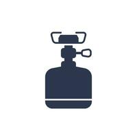 camping gas stove icon on white vector