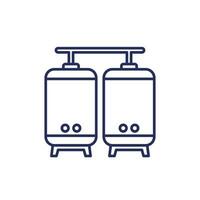 fermentación línea icono en blanco vector