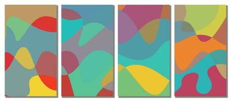 Abstract wavy set background. vector
