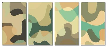 Abstract wavy set background. vector
