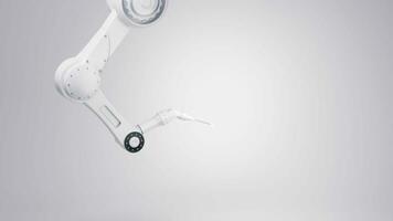 Mechanical arm with white background, 3d rendering. video