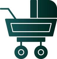 Baby Buggy Vector Icon Design