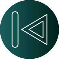 Previous Track Vector Icon Design