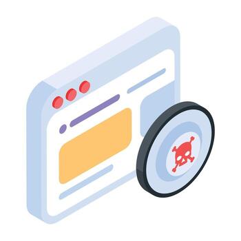 Website hacking isometric icon is ready for premium use vector