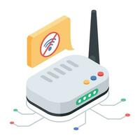 A handy isometric icon of router issue vector