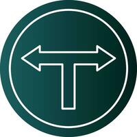 T Junction Vector Icon Design