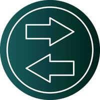 Two Way Arrow Vector Icon Design