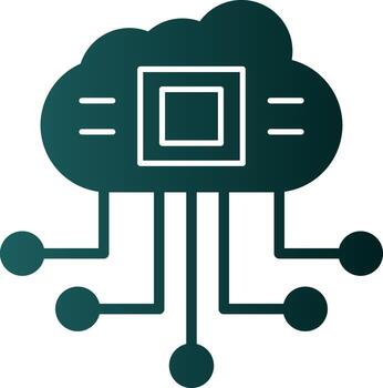 diseño de icono de vector de computación en la nube