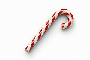 Festive Striped Christmas Candy Cane - Generative AI photo