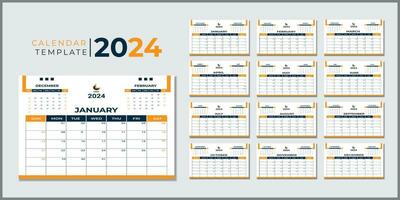 Calendar 2024 - All months 26819244 Vector Art at Vecteezy