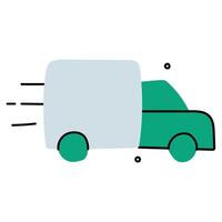 Fast delivery truck icon. Fast delivery truck icon, Express delivery symbol, Quick shipping truck logo, Speedy delivery van, Swift transportation icon, Expedited delivery truck graphic. vector