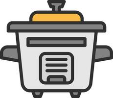 Rice Cooker Vector Icon Design