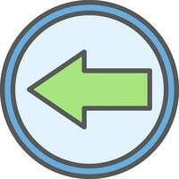 Left Arrow Vector Icon Design