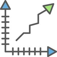 Line Chart Vector Icon Design