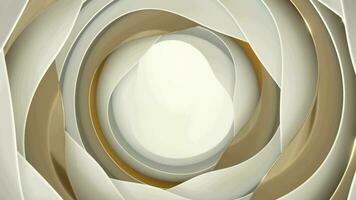 White curves with abstract geometry, 3d rendering. video