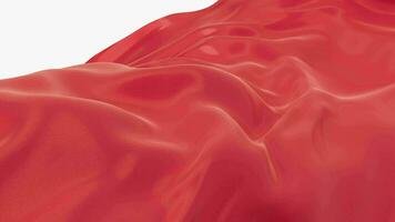 Flowing red wave cloth, 3d rendering. video