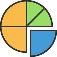 Pie Chart Vector Icon Design