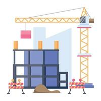 Trendy Construction Site vector