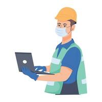 Trendy Builder Working vector