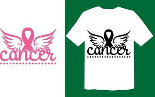 cáncer t camisa diseño archivo vector