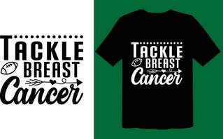 Tackle Breast Cancer T shirt vector