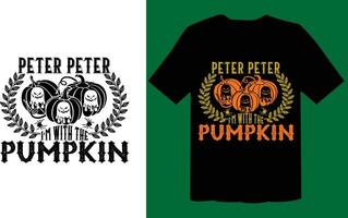 Peter Peter I'm With The Pumpkin T Shirt Cut File vector