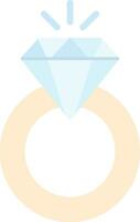 diseño de icono de vector de anillo de diamante