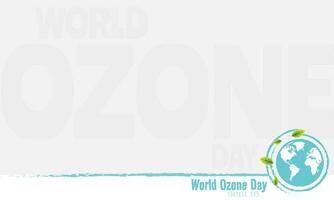 World Ozone Day Background with copy space area vector