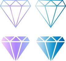 four multicolored gradient diamonds vector