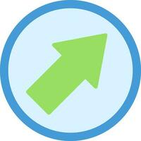 Up Right Arrow Vector Icon Design