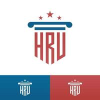 hrv letra logo diseño . hrv minimalista y clásico logo vector