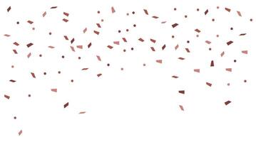 Festive confetti with circles in bronze color vector