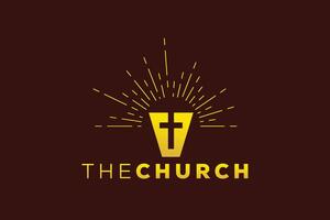 Trendy and Professional letter V church sign Christian and peaceful vector logo design