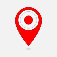 Japan pin location icon. Vector design.