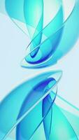 Gradient transparent curve glass, 3d rendering. video