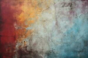 Colorful abstract background with grunge textures and paint splashes. abstract painting background or texture, AI Generated photo