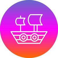 Pirate Ship Vector Icon Design