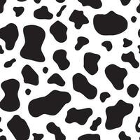 Seamless black dalmatian pattern in vector. Hand drawn dalmatian spots skin pattern on the white. Abstract animal skin template. Wallpaper or package design. Wildlife or zoo spotted background. vector