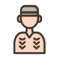 Malnutrition Vector Thick Line Filled Colors Icon For Personal And Commercial Use.