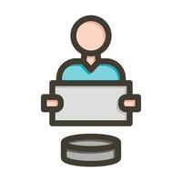 Homeless Vector Thick Line Filled Colors Icon For Personal And Commercial Use.