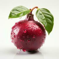 Fresh mangosteen fruit on a white background photo