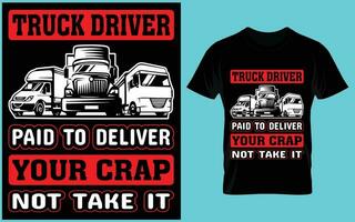 Truck Driver Vector T Shirt Design